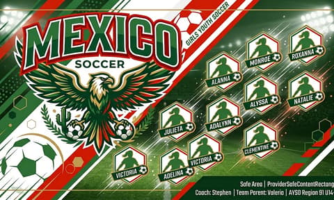 Mexico Soccer AI image template