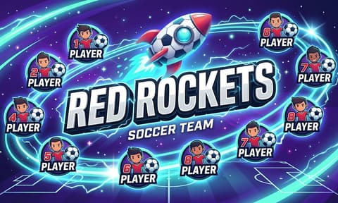 Red Rockets Soccer AI image template