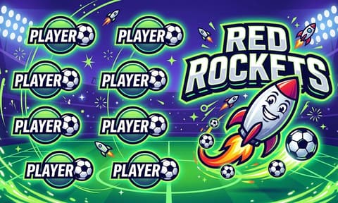 Red Rockets Soccer AI image template