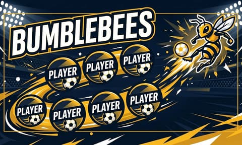 Bumblebees Soccer AI-generated Team Banner