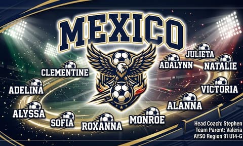 Mexico Soccer AI image template