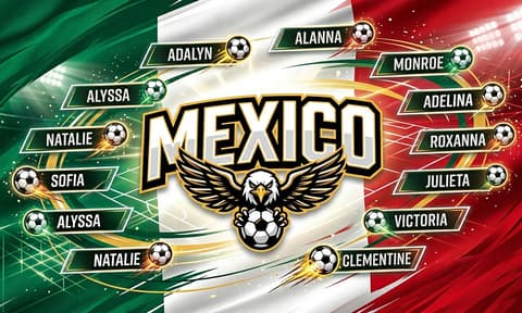 Mexico Soccer AI image template