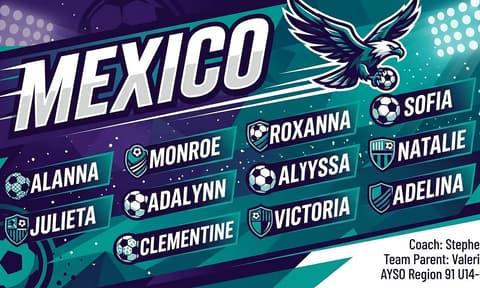 Mexico Soccer AI image template