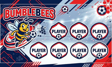 Bumblebees Soccer AI-generated Team Banner