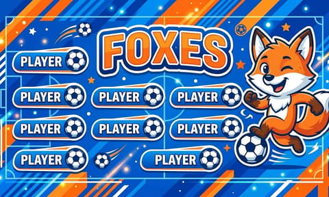 Foxes Soccer AI image template