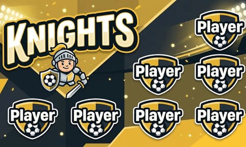 Knights Soccer AI-generated Team Banner