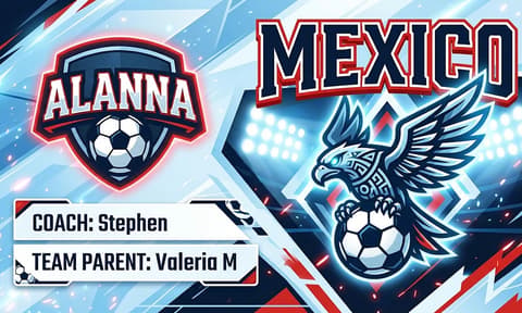 Mexico Soccer AI image template