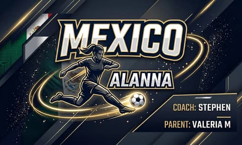 Mexico Soccer AI image template