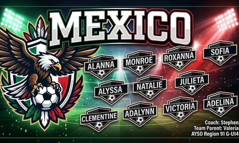 Mexico Soccer AI image template