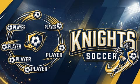 Knights Soccer AI-generated Team Banner
