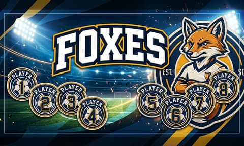 Foxes Soccer AI image template