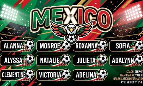 Mexico Soccer AI image template