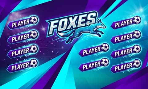Foxes Soccer AI image template