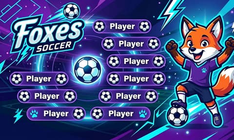 Foxes Soccer AI image template