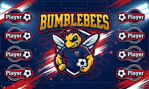 Bumblebees Soccer AI-generated Team Banner