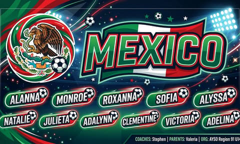 Mexico Soccer AI image template