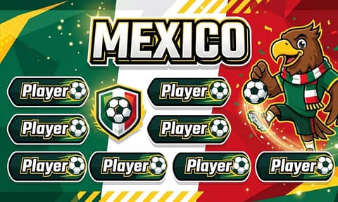 Mexico Soccer AI-generated Team Banner