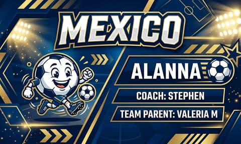 Mexico Soccer AI image template