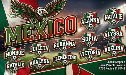 Mexico Soccer AI image template