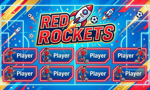 Red Rockets Soccer AI image template