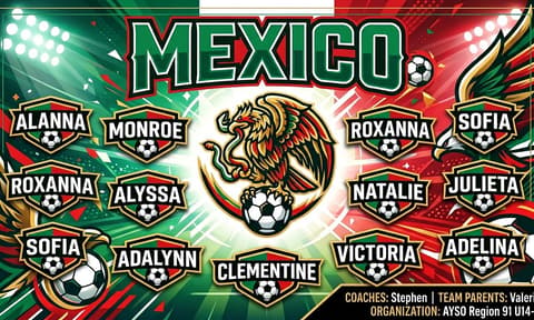 Mexico Soccer AI image template