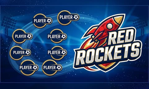 Red Rockets Soccer AI image template
