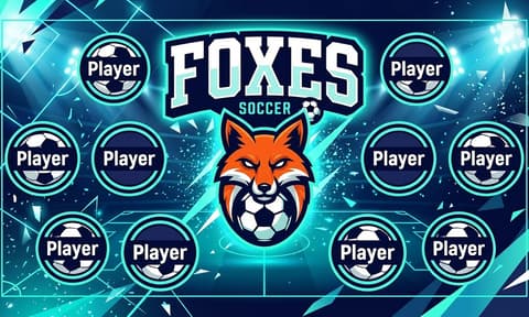 Foxes Soccer AI image template