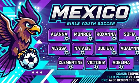 Mexico Soccer AI image template
