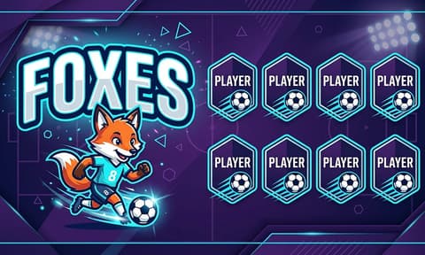 Foxes Soccer AI image template