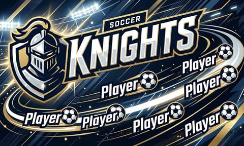 Knights Soccer AI-generated Team Banner