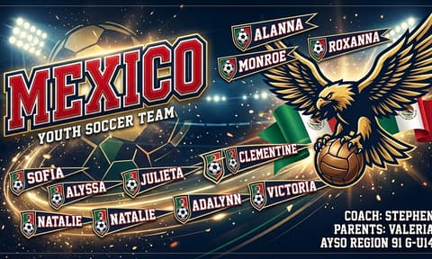 Mexico Soccer AI image template