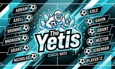 The Yetis Soccer AI image template