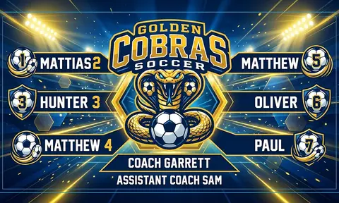 Golden Cobras Soccer AI image template