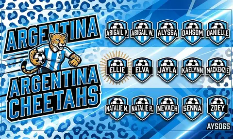 Argentina Cheetahs Soccer AI image template