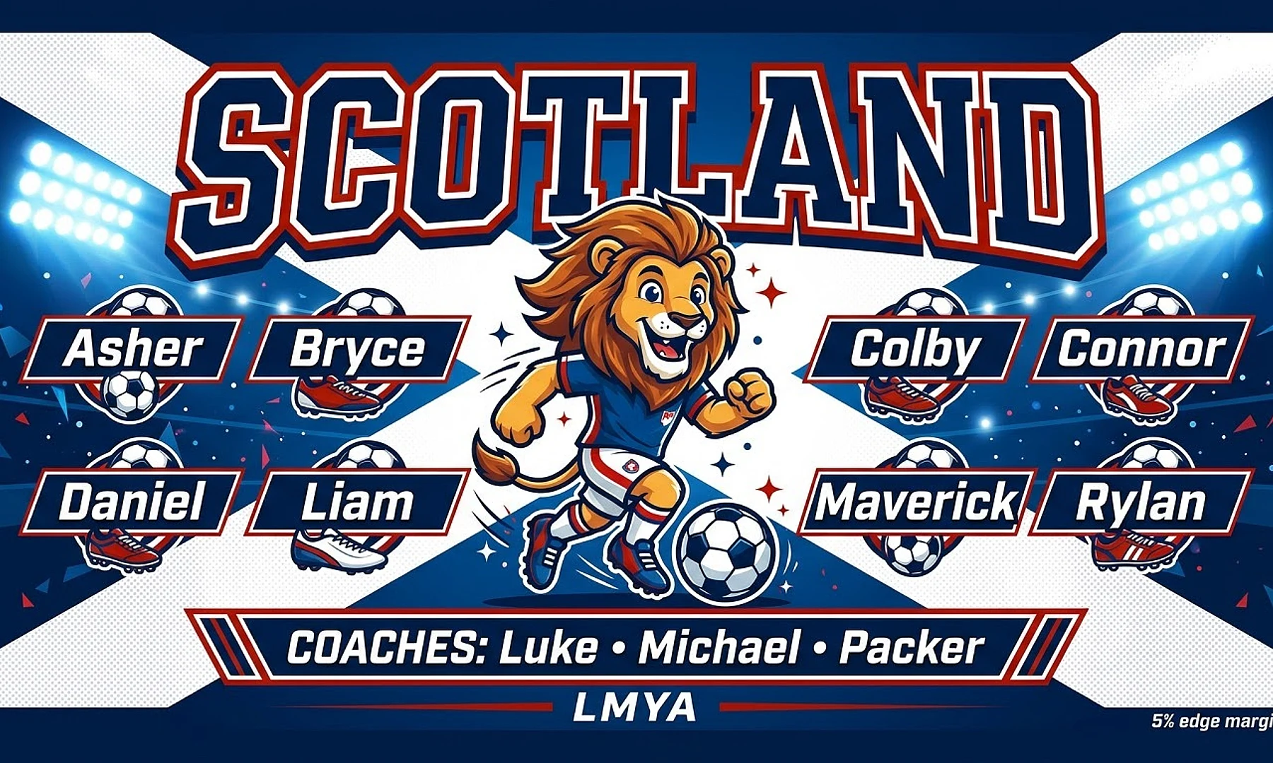 Scotland soccer team banner created with AI