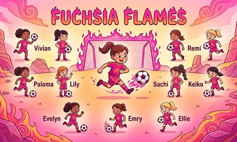 Fuchsia Flames Soccer AI image template