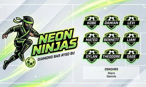 Neon Ninjas Soccer AI image template