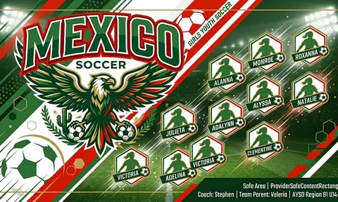 Mexico Soccer AI image template