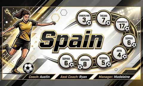 Spain Soccer AI image template