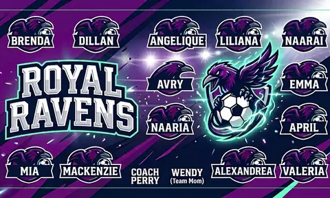 Royal Ravens Soccer AI image template