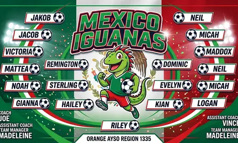 Mexico Iguanas Soccer AI image template