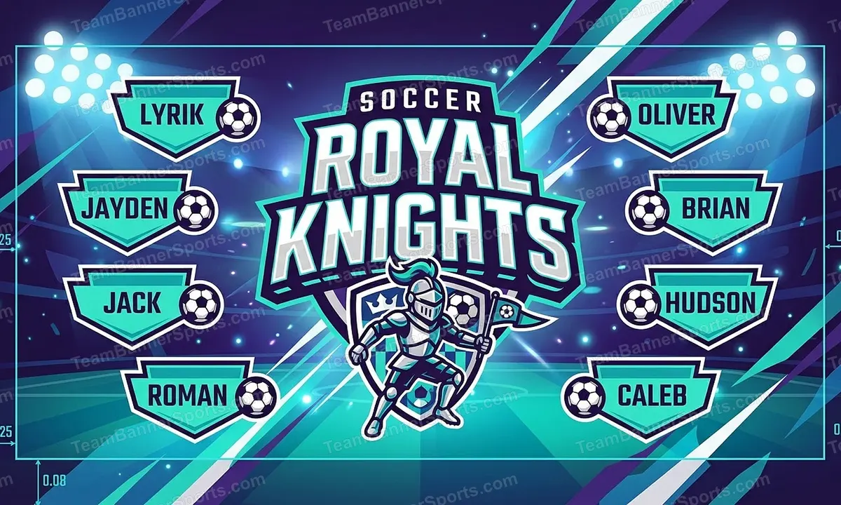 Royal Knights soccer team banner created with AI
