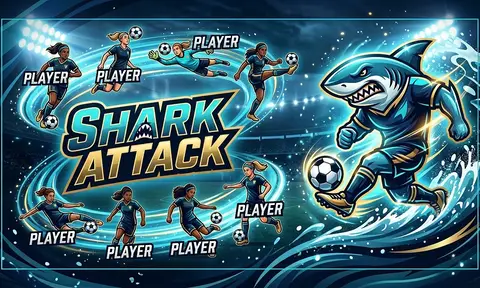 Shark Attack Soccer AI image template
