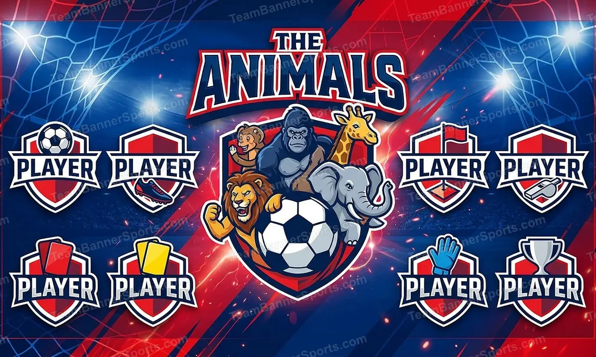The Animals soccer team banner created with AI