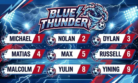 Blue Thunder Soccer AI image template