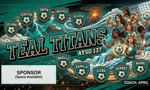 Teal Titans Soccer AI image template