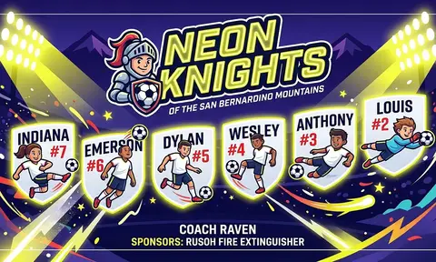 Neon Knights Soccer AI image template