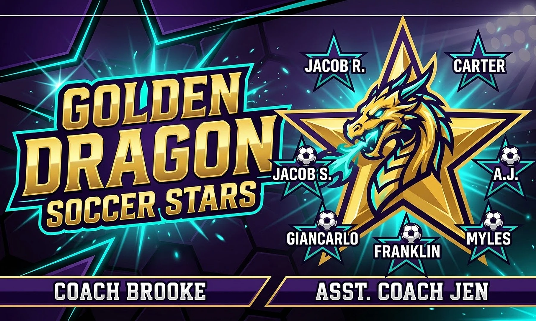 Golden Dragon Soccer Stars Soccer AI image template