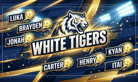 White Tigers Soccer AI image template