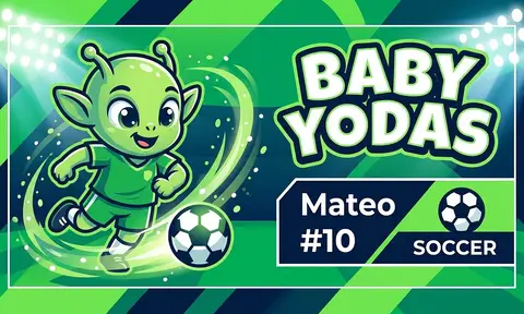 Baby Yodas Soccer AI image template